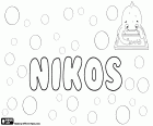 Nikos, name for boy in Greek, abbreviation of Nikolaos, name of Greek origin