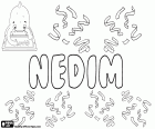 Nedim, male name in Turkish and Bosnian, comes from the Arabic name Nadim