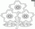Logo with three cherry blossoms, the symbol of Japan's national rugby team that has the nickname The Brave Blossoms