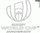 Logo of the Rugby World Cup Japan 2019. It is played in Japan from September 20 to November 2, 2019