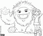The young teenager Yi with her new friend, a young Yeti, Everest. The main protagonists of the adventures on a journey from Shanghai to the Himalayas in the film Abominable