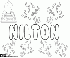 Nilton, male name in Brazil, is also a surname. Its origin is a variant of the English surname Newton