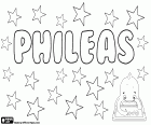 Phileas or Philéas, male name in French with a very rare use. The most famous character by this name is Phileas Fogg, the protagonist of Around the World in Eighty Days of Jules Verne