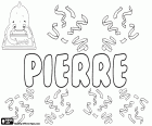 Pierre, name for boy in French, derived from greek Petros