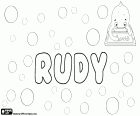 Rudy, male name, diminutive of Rudolf, used in different languages, mostly in English