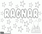 Ragnar, Scandinavian name for boy, used in Swedish, Norwegian and Danish, derived from the Germanic name Raganhar