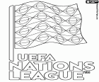 Logo of the UEFA Nations League, football championship with european national teams held every two years. The first edition was held in the 2018-2019 season