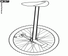 A unicycle is a vehicle with a single wheel and two pedals. Balance is essential to be able to ride a unicycle