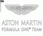 Logo of the F1 motor racing team, Aston Martin Formula One Team