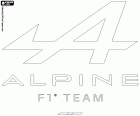 Logo of the formula one team, Alpine F1 Team