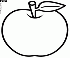 Apples are the fruits of apple trees, there are many varieties of apples. A simple drawing of a generic apple