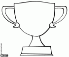 A cup to customize, the trophy for the first place finisher in a sports competition