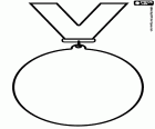A blank medal to customize. This medal is awarded to the participants or the top three finishers in a sporting event. The classic medals are gold for the winner, silver for the second place finisher and bronze for the third athlete on the podium