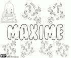 Maxime, French name for boy, name of Latin origin, derived from the Roman family name Maximus