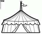 The tent of a circus is a light construction of a temporary nature. There are tents of different sizes. The tents are assembled where they are needed and dismantled when they have finished their function