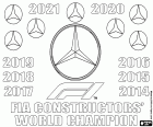 Mercedes is the champion of the 2021 FIA Constructors' Championship, the eighth consecutive title