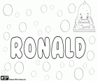 Ronald, Scottish name for boy that comes from the Scandinavian name Ragnvaldr, also used in English