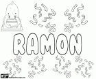 Ramón, masculine name in Spanish, derived from the Germanic name Raginmund as Raimundo. Ramon, name for boy in Catalan, as Raimon