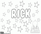 Rick, abbreviated masculine name in English that corresponds to Richard, also used in several languages, along with the variants Ricky, Rickie or Ricki among others