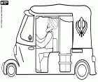 The Tuk Tuk is a means of passenger transport similar to a collective taxi in the cities of India, it is a motorcycle with three wheels with a peculiar bodywork