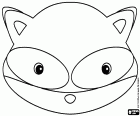 A coloring mask with the face of a raccoon that will help you get a nice costume