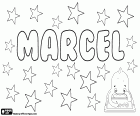 Marcel, boy's name in many languages, such as French, German, Polish, Slovak, Czech, Romanian, Catalan and Dutch, derived from the Roman name Marcellus, originally diminutive of Marcus