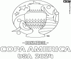 The Conmebol Copa América USA 2024 is played in the United States of America from June 20 to July 14, 2024. The competition logo to color