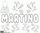 Martino, male name in Italian, derived from the Roman name Martinus which comes from the Roman god of war, Mars