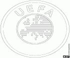 The logo of UEFA, the Union of European Football Associations. UEFA is the European confederation of national football associations. Its headquarters are located in Nyon, Switzerland