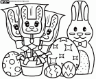 Chocolate Easter Sweets coloring page