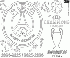 PSG, x2 Champions League 2026 coloring page