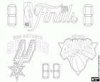 Spurs - Knicks, NBA Finals 2026 coloring page