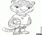 Zayu, mascot Mexico World Cup 2026 coloring page