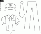 Airplane Pilot Uniform coloring page