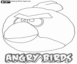 Red Bird, an Angry Birds bird coloring page