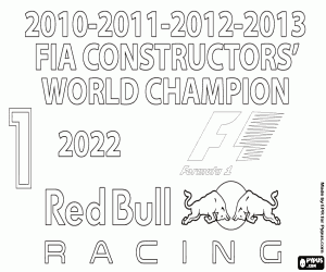 Red Bull Racing, 2022 F1 champion coloring page