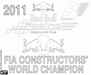 Red Bull Racing, champion F1 2011 coloring page
