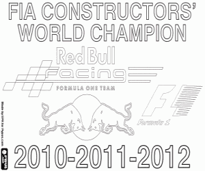 Red Bull Racing, F1 2010-11-12 coloring page