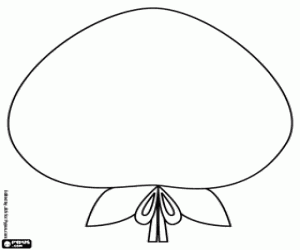 The red hood of the little girl coloring page