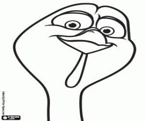 Reggie the turkey coloring page