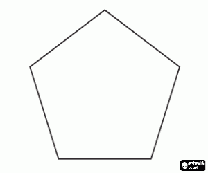 A regular pentagon coloring page