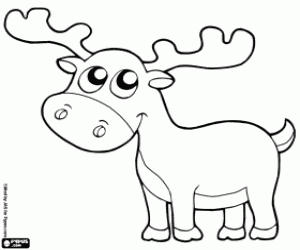 Reindeer, caribou coloring page