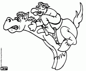 Relationship between rider and horse coloring page