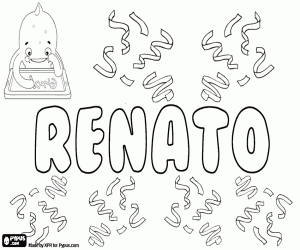 Renato, name of Latin origin coloring page