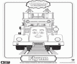The rescue locomotive Flynn coloring page