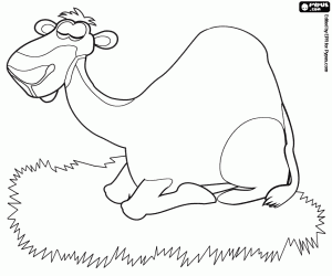 The rest of the camel coloring page
