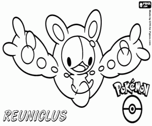 Reuniclus, a pokemon coloring page