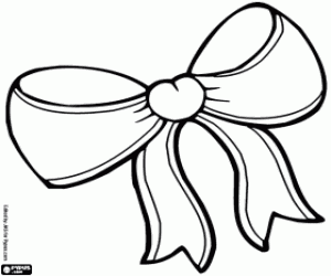 Ribbon bow coloring page