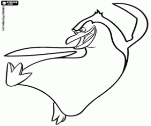 Rico, the unpredictable penguin coloring page