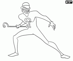 Riddler, a Batman enemy coloring page